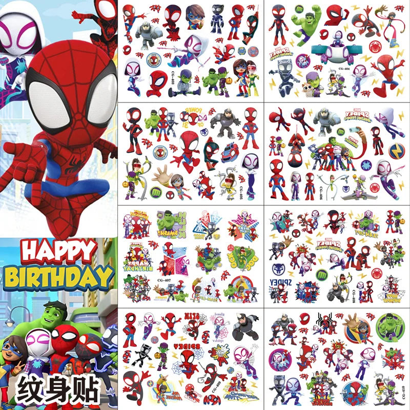 2pcs Marvel Spider-Man Temporary Tattoo Stickers - Image 3