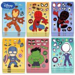 8 Sheets Disney Marvel Spider-Man & Iron Man Stickers