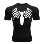 Spider Print Compression Shirt for Men